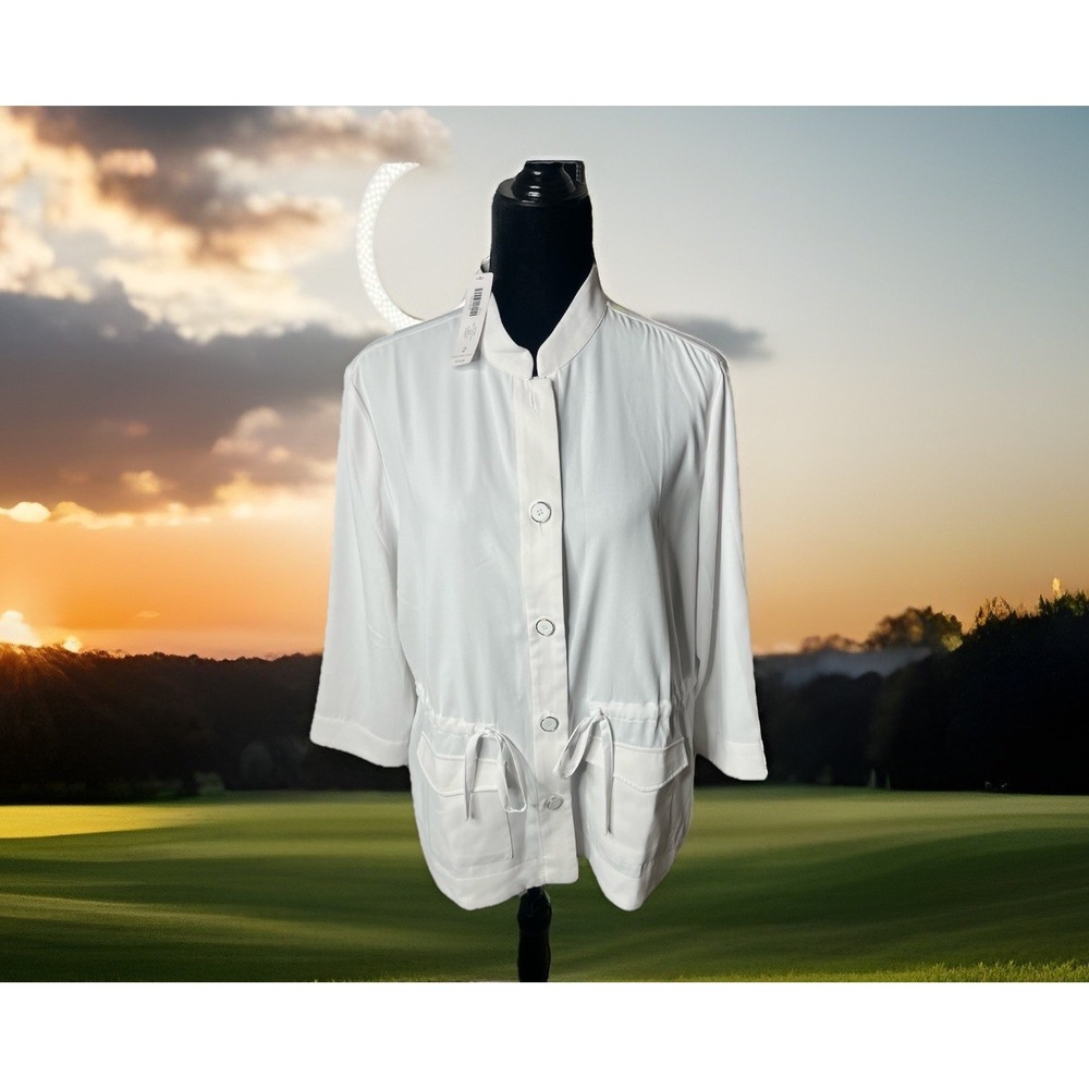 Chico's Soft Utility Jacket  Women's Size 2 Alabaster‎ NWT